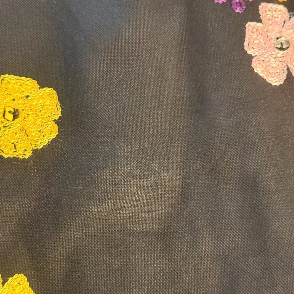 ANAGE Embroidered Floral Cotton Jacket Shirt | Size M